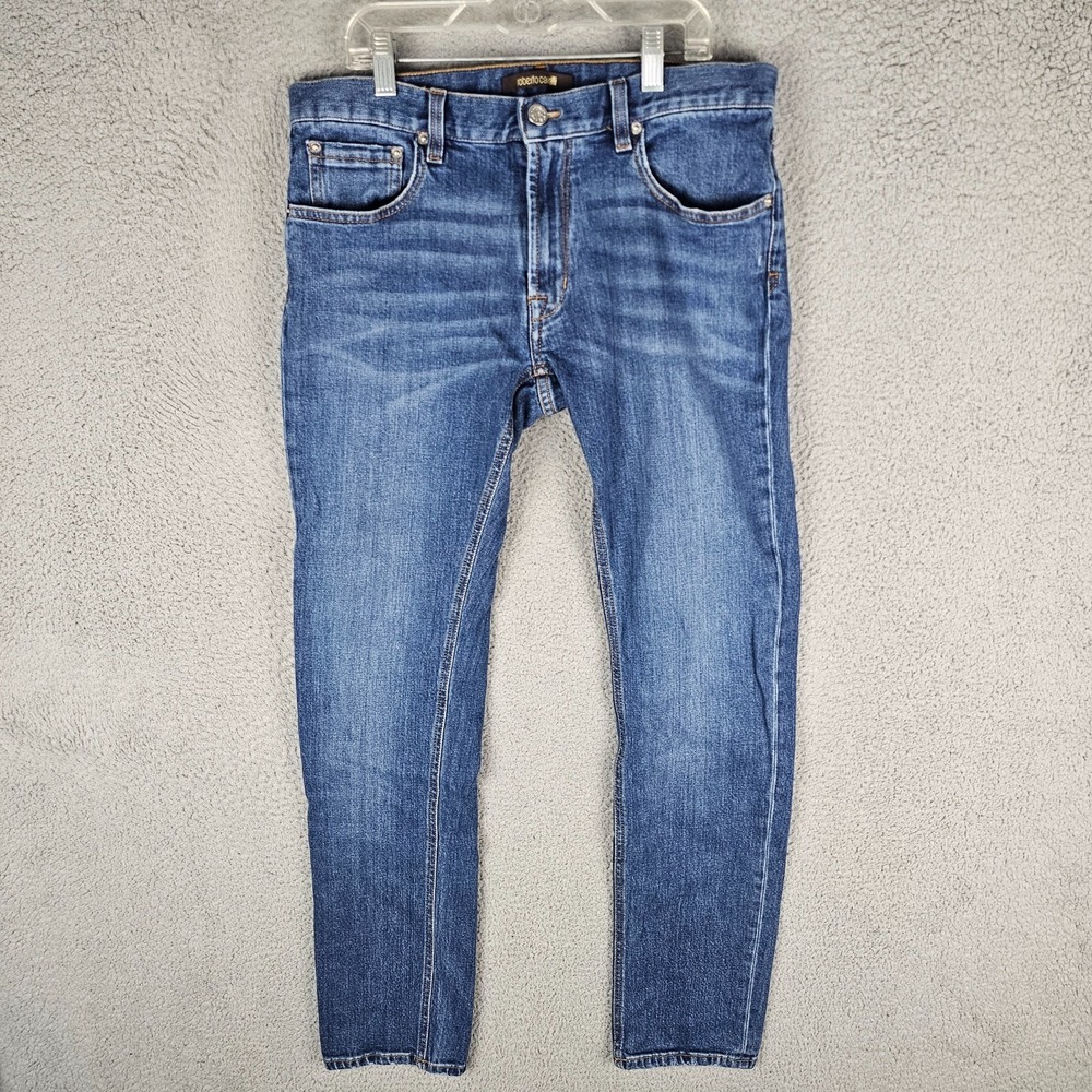 Roberto Cavalli Jeans Womens 34 Blue Denim Medium‎ Wash Skinny Leg